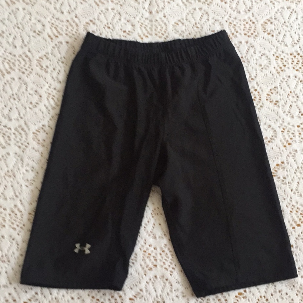 Under Armor biker or workout shorts.